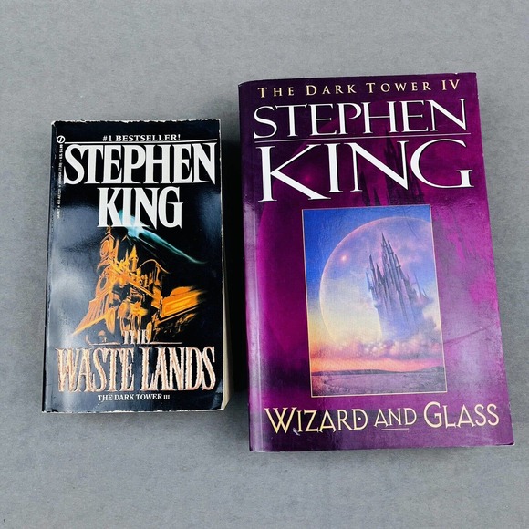 Dark Tower Book 3 & 4 Stephen King The Waste Land Wizard and Glass Paperback - Picture 1 of 13